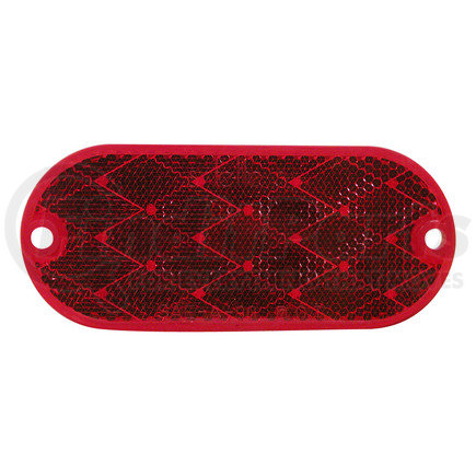 V480R by PETERSON LIGHTING - 4.37" x 1.875" Oblong Quick-Mount Reflector, Red, Adhesive Backing, Viz Pack