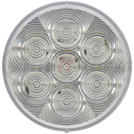 M817C-7 by PETERSON LIGHTING - 4" Round 7-Diode LED White Back-Up Light, AMP-Style Connector, Grommet Mount