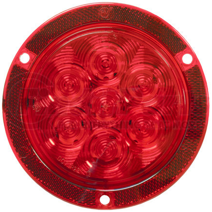 M829R-7 by PETERSON LIGHTING - 829R-7 LumenX® 4" Round LED Stop, Turn and Tail with Reflex - Red, Flange Mount with Reflex