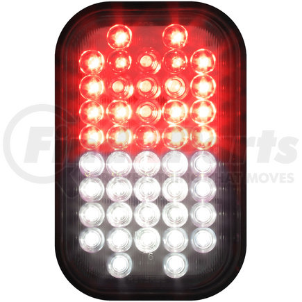 M850F-C by PETERSON LIGHTING - 850F-C Combination Reverse and Rear Fog Light - Red/White Combo, Flange Mnt.