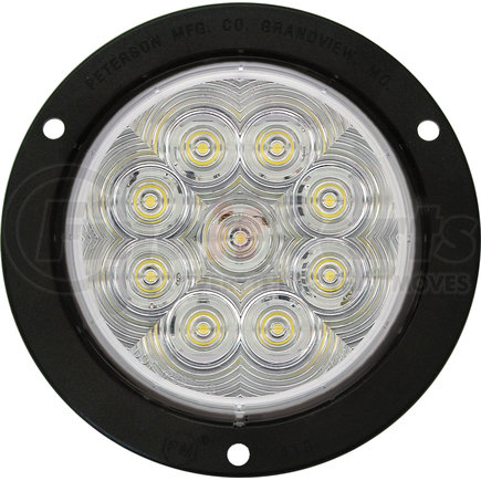 M818C-9 by PETERSON LIGHTING - 817C-9/818C-9 LumenX® 4" Round LED Back-Up Light, AMP - Clear, Flange Mount