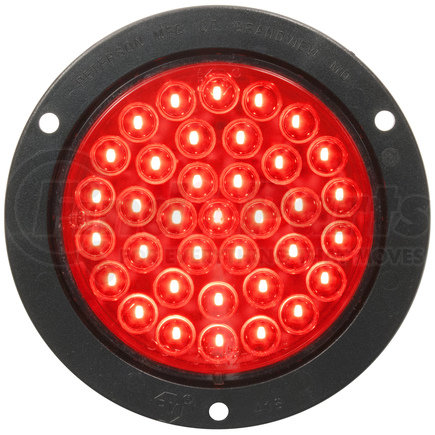 M818R-36 by PETERSON LIGHTING - 4" Round 36-LED Piranha Stop/Turn/Tail Light, Red Light and Lens, Flange Mount, Bulk Pack