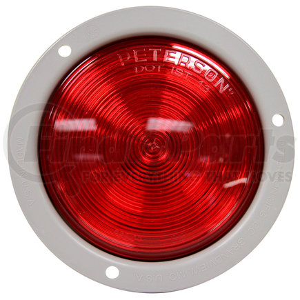 M824R by PETERSON LIGHTING - 4" Round Single Diode LED Stop/Turn/Tail Light, Red Lens, Flange Mount, Bulk Pack