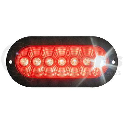 M881TL-7 by PETERSON LIGHTING - 880-7/881-7 LumenX® Oval LED Combo Stop/Turn/Tail and Back-Up Light - Red, with Flange, 7.25" Centers