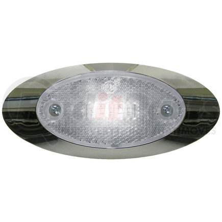 P1200C by PETERSON LIGHTING - 1200A/C/R Oval Side Marker/Outline Lights with Reflex - Clear, Clearance Light