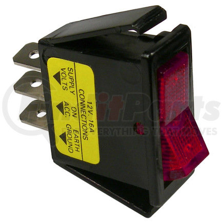 PMV5530PT by PETERSON LIGHTING - 5530 Red On-Off SPST Rocker Switch - Red On-Off SPST Rocker Switch