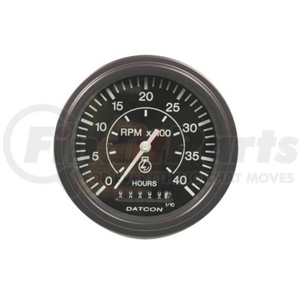 103684D by DATCON INSTRUMENT CO. - Datcon Instruments, Tachometer/Hourmeter, Electric, 0-4000 RPM/0-99999 Hours, 12V