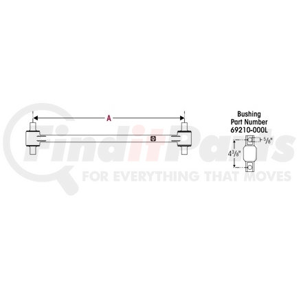 62700-570 by HENDRICKSON - Axle Torque Rod