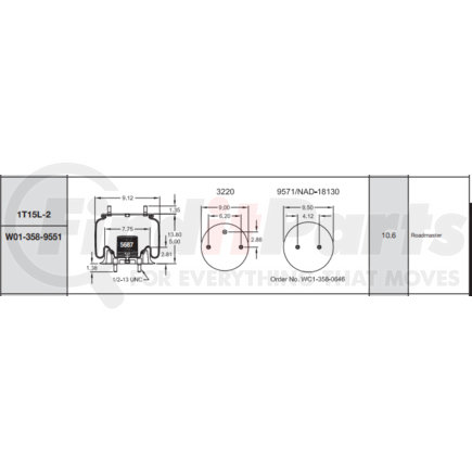 AS9551 by CONTITECH - AIR SPRING 64752 / MONACO 0180-8670
