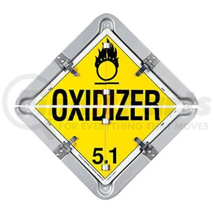 27HM206S by LABELMASTER - Aluminum / Split 17 LEGEND FLIP PLACARD SYSTEM FOR TRAILERS - SPLIT FRAME