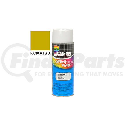 SPRAY-611 by KOMATSU - Spray Paint - 12 oz, Yellow