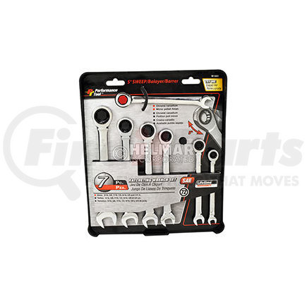 W1091 by THE UNIVERSAL GROUP - RATCHETING WRENCH SET (SAE 7PC