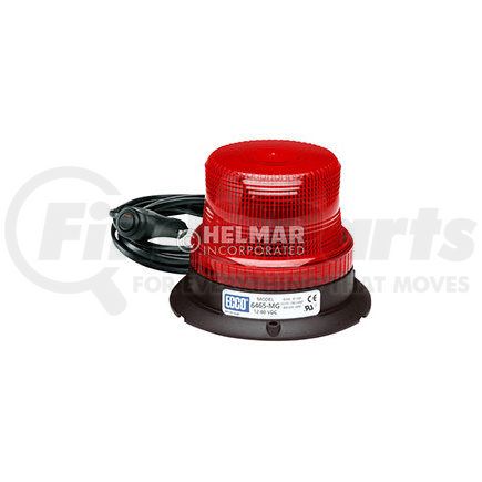 6465R-MG by ECCO - 6400 Series Pulse8 LED Beacon Light - Red Lens, Magnet Mount