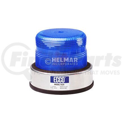 6520B by ECCO - 6500 Series Beacon Light - Blue Lens, J-Bolt Mount, 12-48 Volt