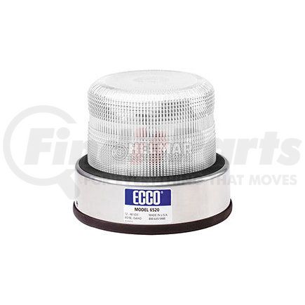 6520C by ECCO - 6500 Series Beacon Light - Clear Lens, J-Bolt Mount, 12-48 Volt