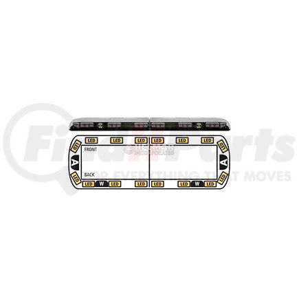 12-20004-E by ECCO - LIGHTBAR 48" LED 12-24VDC (AMB
