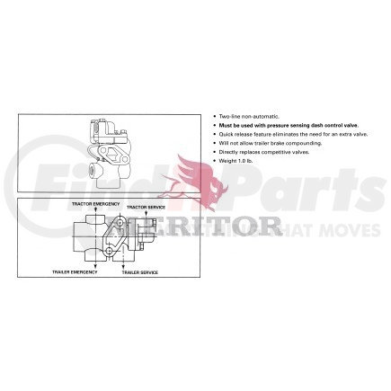 RKN34061 by WABCO - Tractor Protection Valve