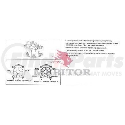 RKN28080 by WABCO - Air Brake Relay Valve