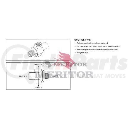 RKN25100 by WABCO - Double Check Valve Assembly