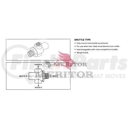 RKN25080 by WABCO - Double Check Valve Assembly