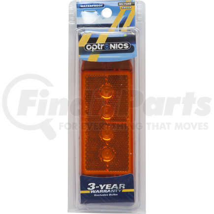 MC70AS by OPTRONICS - Retail pack: Yellow surface mount marker/clearance light with reflex