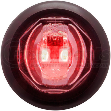 MCL11CRKB by OPTRONICS - Clear lens red 3/4" PC rated marker/clearance light with A11GB grommet