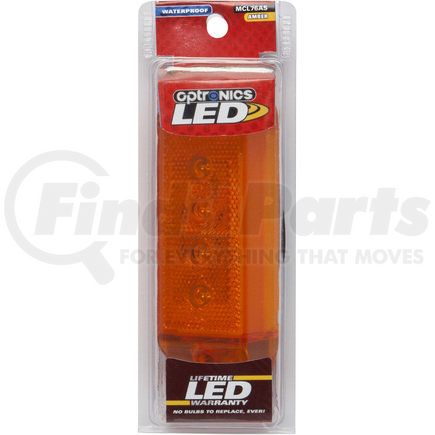 MCL76AS by OPTRONICS - Retail pack: Yellow marker/clearance light with reflex