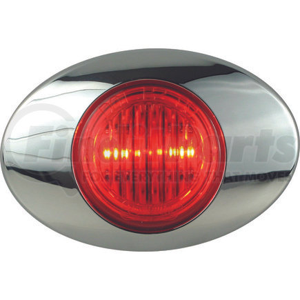 00212237P by OPTRONICS - Kit: Red marker/clearance light with bezel, .180 male bullets (Representative Image)