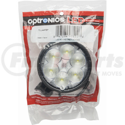 TLL44FBP by OPTRONICS - Round LED work light, flood beam, 12-24V (Representative Image)