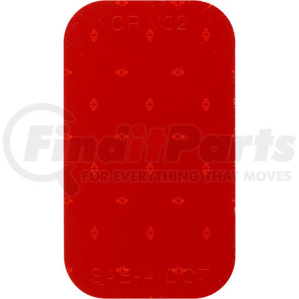 RT10RB by OPTRONICS - Red 3.5" x 2" self-adhesive reflector