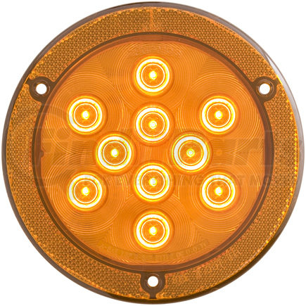 STL43ABX by OPTRONICS - Yellow parking/turn signal with reflex flange