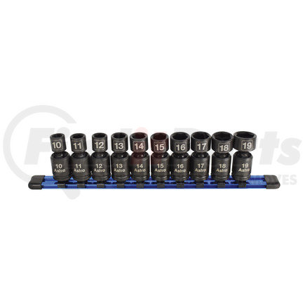 78344 by ASTRO PNEUMATIC - 10 Pc. 3/8" Drive Nano Pinless Universal Impact Sockets - Metric