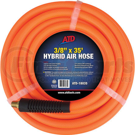 18035 by ATD TOOLS - 3/8" x 35 ft. Pro Hybrid Air Hose