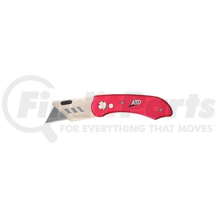 8802 by ATD TOOLS - Folding Pocket Utility Knife (red)