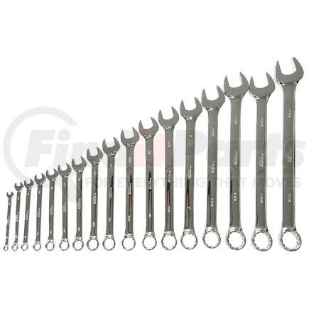 99550 by PLATINUM - 17 Pc. Professional SAE Long Pattern Wrench Set
