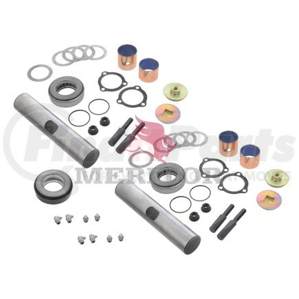 R201615 by MERITOR - Steering King Pin Kit - Composite Bushing, 1.794" Diameter, 9.016" Length, Double Draw Key