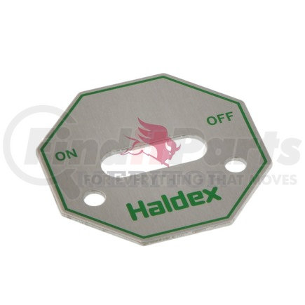 RK145157 by MERITOR - Air Brake Air Valve Nameplate - with On/Off and with Haldex Logo