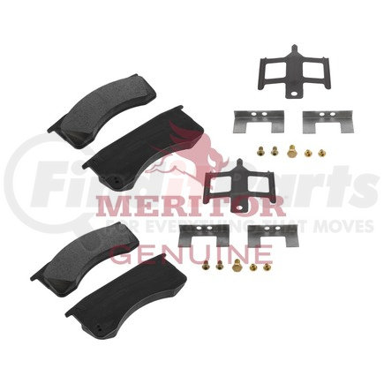 KIT-D769704-HDW by MERITOR - Disc Brake Pads - Heavy Duty, with Hardware Kit