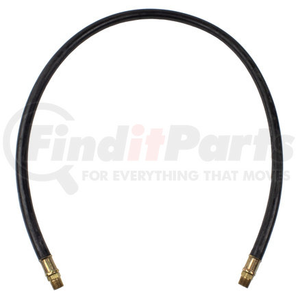 WA01-5145 by WORLD AMERICAN - Air Brake Hose Assembly - 46" Length, 3/8", 3/8"-18 NPTF Ends, 1 Fixed/1 Swivel