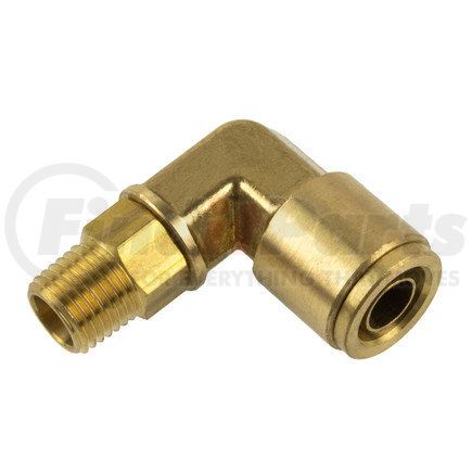 WA01-5822 by WORLD AMERICAN - Air Brake Air Line Elbow - Brass, 1/2" Tube Dia.-1/4" Pipe Thread, Male, Push-In