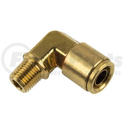 WA01-5843 by WORLD AMERICAN - Air Brake Air Line Elbow - Brass, 1/2" Tube Dia.-1/4" Pipe Thread, 90 Degree, Male