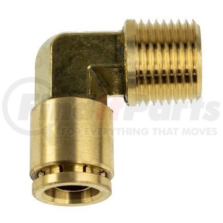 WA01-5845 by WORLD AMERICAN - Air Brake Air Line Elbow - Brass, 1/2" Tube Dia-1/2" PipeThread, Male, Push-In