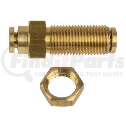 WA01-5872 by WORLD AMERICAN - Bulkhead Fittings - Brass, 1/4" Tube Diameter, Union, Push-In