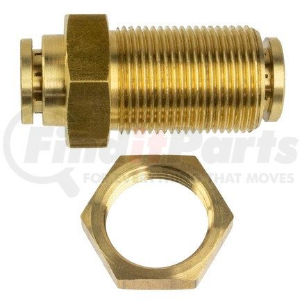 WA01-5874 by WORLD AMERICAN - Bulkhead Fittings - Brass, 1/2" Tube Diameter, Union, Push-In