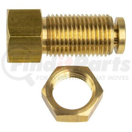 WA01-5878 by WORLD AMERICAN - Bulkhead Union Fitting - Brass, 1/4" Air Tubing - 1/8" NPT, Female, Push To Connect