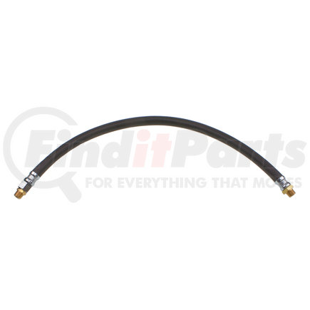 WA01-5004 by WORLD AMERICAN - Air Brake Hose Assembly - 28" Length, 1/2", 3/8"-18 NTPF Ends, 1 Fixed /1 Swivel