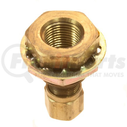 WA01-5099 by WORLD AMERICAN - Bulkhead Fittings - 3/8" OD Tubing, 7/8" - 20 UNF, 3/8" - 18 NPTF, 1-3/4", with Steel Nut