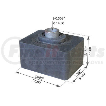 WA03-5223 by WORLD AMERICAN - Engine Mount - Rear, on Truck Cab