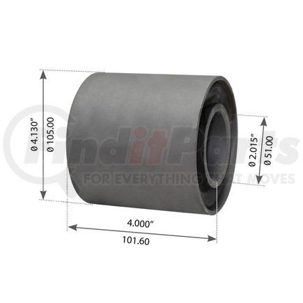 WA04-3155 by WORLD AMERICAN - Leaf Spring Shackle Bushing - 4.000" Length, 2.015" ID, 4.130" OD