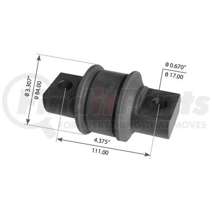 WA04-3178 by WORLD AMERICAN - Suspension Thrust Arm Bushing - Type 1, 4.375" C to C Length, 3.307" Body Diameter